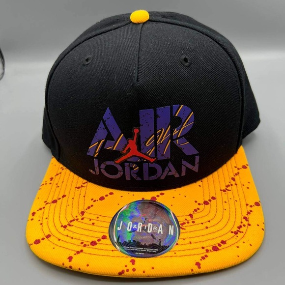 Air Jordan Flight Hat Men‎ Black Yellow Jumpman Snap Back Cap